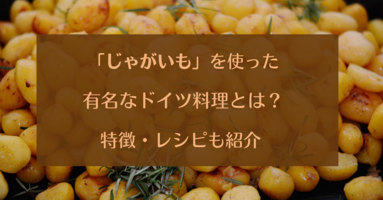 じゃがいも を使った有名なドイツ料理とは 特徴 レシピも紹介